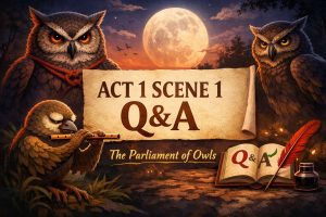 Parliament of Owls Act V Questions & Answers